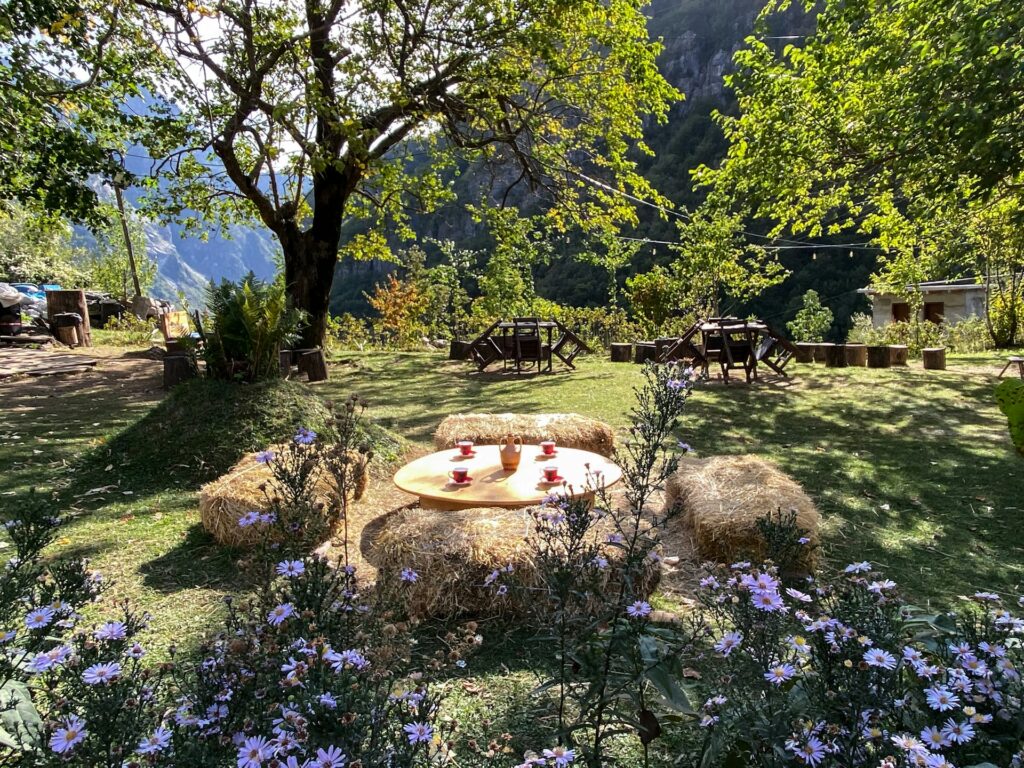 A resting point in the Albanian Alps