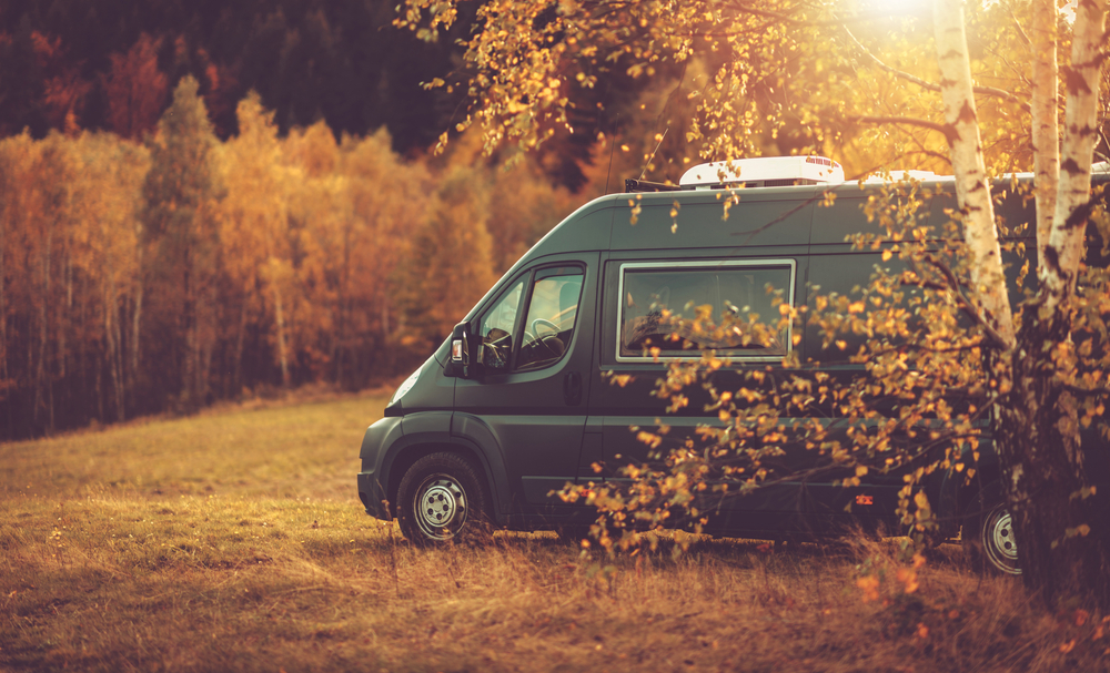 Motorhome in the Scenic Nature