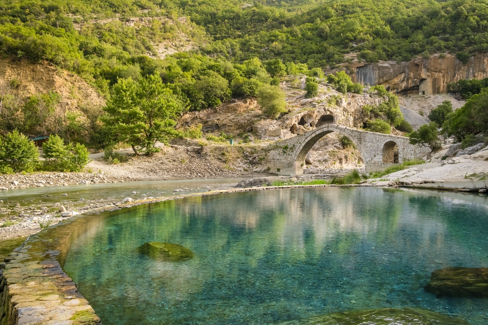 Benja Thermal Baths in Permet, Albania.