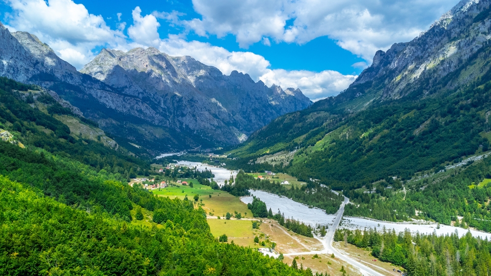 Valbona valley with Albanian Alps, Theth national park
