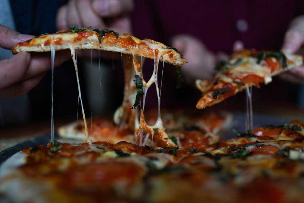 Slices of pizza