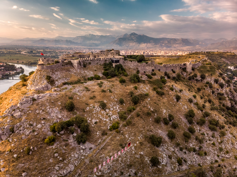 Ruins of Rozafa Castle in Shkodra, Albania