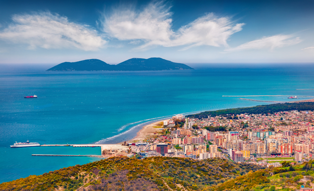 Cityscape of Vlore, Albania