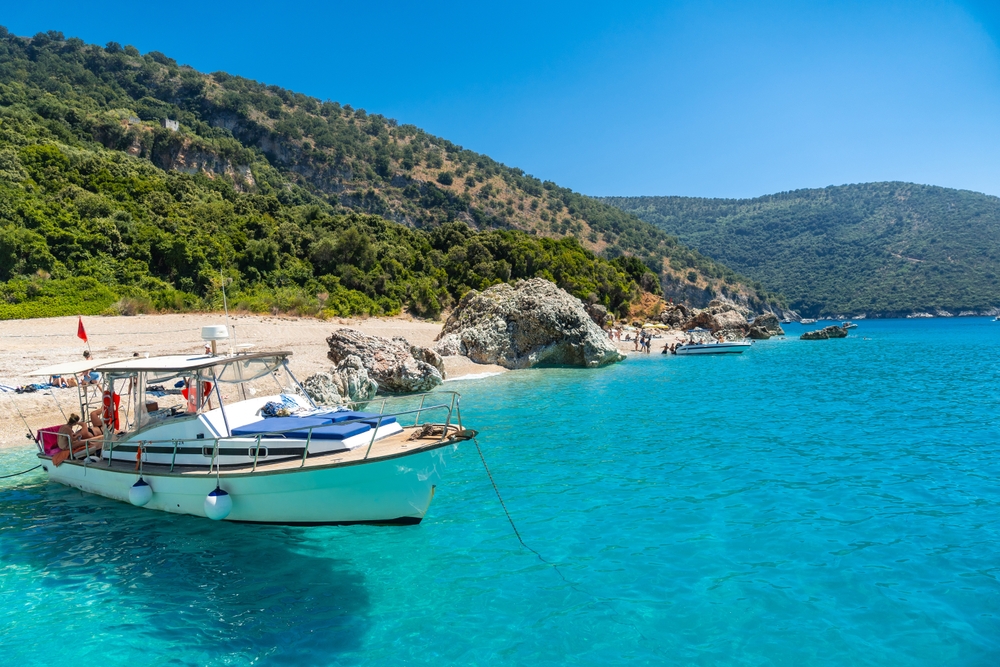 Albanian riviera in Sarande, Albania